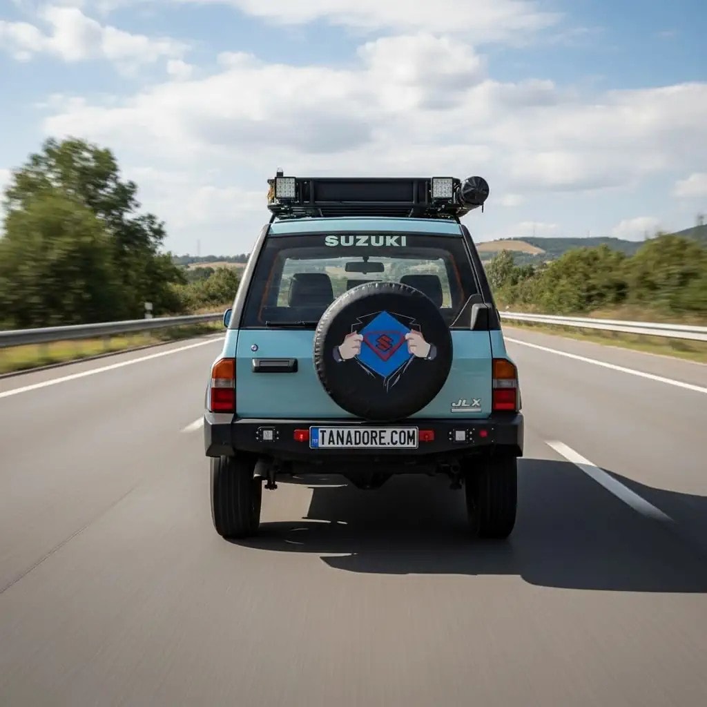 Чехол на запасное колесо Supermen Suzuki